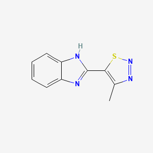 molecular formula C10H8N4S B1656080 5-(benzimidazol-2-ylidene)-4-methyl-2H-thiadiazole CAS No. 501661-67-2