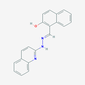 molecular formula C20H15N3O B1656086 1-{(E)-[2-(quinolin-2-yl)hydrazinylidene]methyl}naphthalen-2-ol CAS No. 50286-86-7