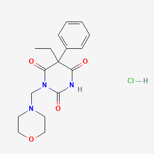 molecular formula C17H22ClN3O4 B1656090 5-Ethyl-1-(morpholinomethyl)-5-phenylbarbituric acid hydrochloride CAS No. 50309-45-0