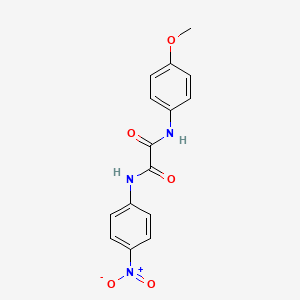 molecular formula C15H13N3O5 B1656094 N~1~-(4-Methoxyphenyl)-N~2~-(4-nitrophenyl)ethanediamide CAS No. 50341-49-6