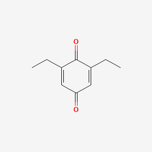 molecular formula C10H12O2 B1656096 2,5-Cyclohexadiene-1,4-dione, 2,6-diethyl- CAS No. 50348-20-4
