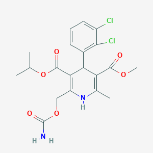 molecular formula C20H22Cl2N2O6 B165610 Lemildipine CAS No. 125729-29-5