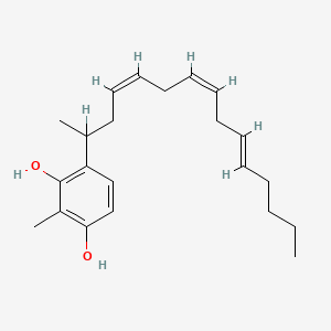 molecular formula C22H32O2 B1656104 2-methyl-4-[(4Z,7Z,10E)-pentadeca-4,7,10-trien-2-yl]benzene-1,3-diol CAS No. 50423-15-9