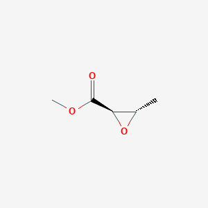 molecular formula C5H8O3 B1656109 Oxiranecarboxylic acid, 3-methyl-, methyl ester, (2R,3S)- CAS No. 50468-20-7
