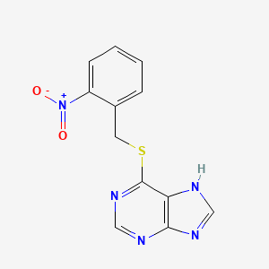 molecular formula C12H9N5O2S B1656124 Purine, 6-(o-nitrobenzylthio)- CAS No. 5069-63-6