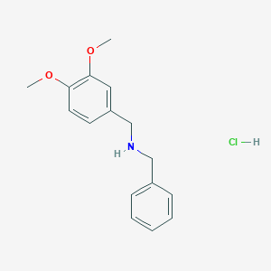 molecular formula C16H20ClNO2 B1656129 N-[(3,4-Dimethoxyphenyl)methyl]-1-phenylmethanamine;hydrochloride CAS No. 5077-05-4