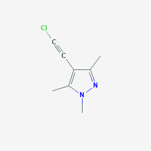 molecular formula C8H9ClN2 B1656134 4-(2-Chloroethynyl)-1,3,5-trimethylpyrazole CAS No. 50847-40-0