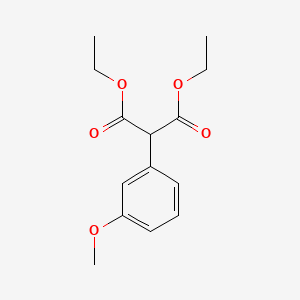 molecular formula C14H18O5 B1656136 Propanedioic acid, (3-methoxyphenyl)-, diethyl ester CAS No. 50874-07-2