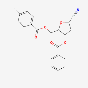 molecular formula C22H21NO5 B1656138 [5-Cyano-3-(4-methylbenzoyl)oxyoxolan-2-yl]methyl 4-methylbenzoate CAS No. 50908-41-3