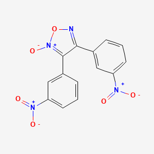molecular formula C14H8N4O6 B1656144 3,4-Bis(3-nitrophenyl)-1,2,5-oxadiazole 2-oxide CAS No. 51003-63-5