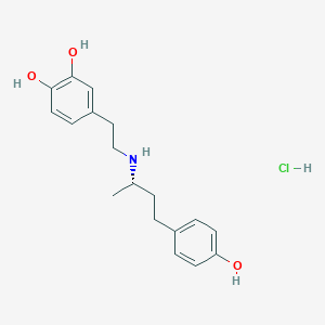 molecular formula C18H24ClNO3 B1656148 Dobutamine hydrochloride, (S)- CAS No. 51062-26-1