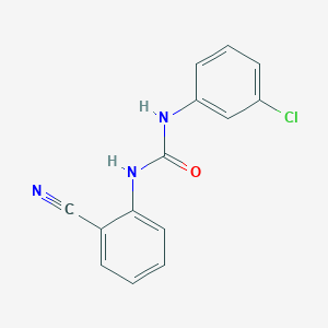 molecular formula C14H10ClN3O B1656152 1-(3-Chlorophenyl)-3-(2-cyanophenyl)urea CAS No. 5109-51-3