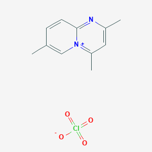 molecular formula C11H13ClN2O4 B1656155 2,4,7-Trimethylpyrido[1,2-a]pyrimidin-5-ium perchlorate CAS No. 5110-23-6