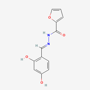 molecular formula C12H10N2O4 B1656162 N'-[(2-hydroxy-4-oxocyclohexa-2,5-dien-1-ylidene)methyl]furan-2-carbohydrazide CAS No. 5112-77-6
