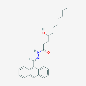 N-[(E)-anthracen-9-ylmethylideneamino]-4-hydroxyundecanamide