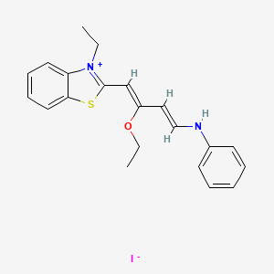 N-[(1E,3Z)-3-ethoxy-4-(3-ethyl-1,3-benzothiazol-3-ium-2-yl)buta-1,3-dienyl]aniline;iodide