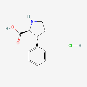 (2S,3R)-3-phenylpyrrolidine-2-carboxylic acid hydrochloride