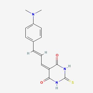5-[(E)-3-[4-(Dimethylamino)phenyl]prop-2-enylidene]-2-sulfanylidene-1,3-diazinane-4,6-dione