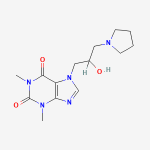 7-(2-Hydroxy-3-(1-pyrrolidinyl)propyl)theophylline
