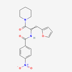 N-[1-(Furan-2-yl)-3-oxo-3-(piperidin-1-yl)prop-1-en-2-yl]-4-nitrobenzamide