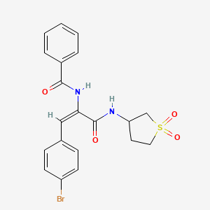 N-[(E)-1-(4-bromophenyl)-3-[(1,1-dioxothiolan-3-yl)amino]-3-oxoprop-1-en-2-yl]benzamide