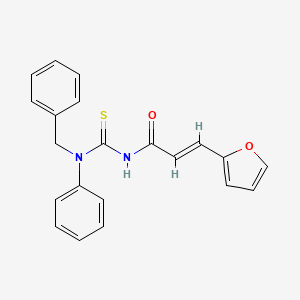 molecular formula C21H18N2O2S B1656206 (E)-N-[benzyl(phenyl)carbamothioyl]-3-(furan-2-yl)prop-2-enamide CAS No. 5150-87-8