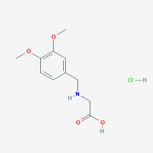 molecular formula C11H16ClNO4 B1656208 2-((3,4-Dimethoxybenzyl)amino)acetic acid hydrochloride CAS No. 51527-53-8