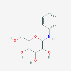 molecular formula C12H17NO5 B1656209 2-Anilino-6-(hydroxymethyl)oxane-3,4,5-triol CAS No. 5154-10-9