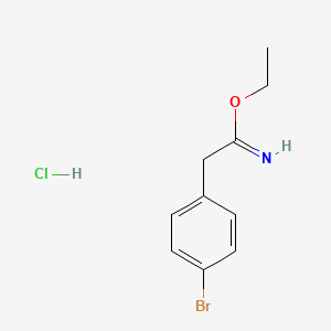 molecular formula C10H13BrClNO B1656222 Ethyl 2-(4-bromophenyl)ethanecarboximidate hydrochloride CAS No. 51627-99-7