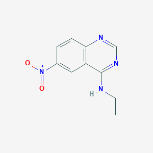 molecular formula C10H10N4O2 B1656229 4-Quinazolinamine, N-ethyl-6-nitro- CAS No. 51687-08-2