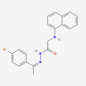 molecular formula C20H18BrN3O B1656233 N-[(Z)-1-(4-bromophenyl)ethylideneamino]-2-(naphthalen-1-ylamino)acetamide CAS No. 5171-95-9