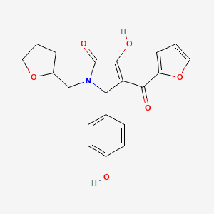 3-(furan-2-carbonyl)-4-hydroxy-2-(4-hydroxyphenyl)-1-(oxolan-2-ylmethyl)-2H-pyrrol-5-one