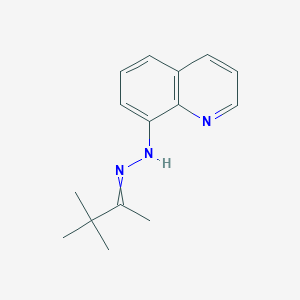 molecular formula C15H19N3 B1656239 N-(3,3-dimethylbutan-2-ylideneamino)quinolin-8-amine CAS No. 5175-20-2