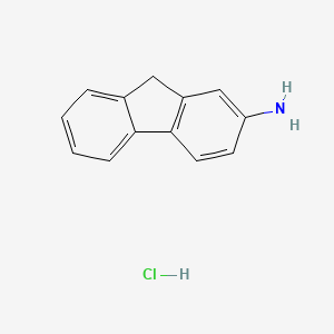 molecular formula C13H12ClN B1656243 9H-Fluoren-2-amine, hydrochloride CAS No. 5178-55-2