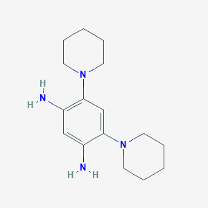 molecular formula C16H26N4 B1656251 4,6-Di(piperidin-1-yl)benzene-1,3-diamine CAS No. 5180-30-3