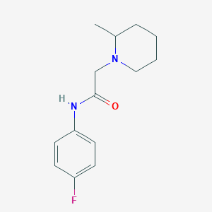 molecular formula C14H19FN2O B1656253 N-(4-fluorophenyl)-2-(2-methylpiperidin-1-yl)acetamide CAS No. 5181-13-5