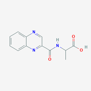 molecular formula C12H11N3O3 B1656256 n-(Quinoxalin-2-ylcarbonyl)alanine CAS No. 5182-91-2