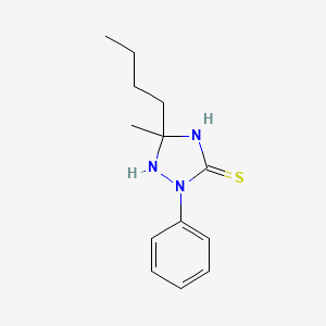 molecular formula C13H19N3S B1656260 5-Butyl-5-methyl-2-phenyl-1,2,4-triazolidine-3-thione CAS No. 5185-23-9