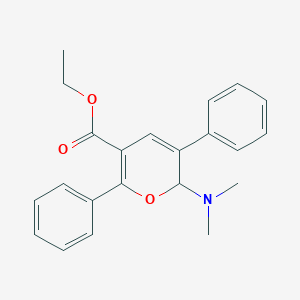 molecular formula C22H23NO3 B1656280 ethyl 2-(dimethylamino)-3,6-diphenyl-2H-pyran-5-carboxylate CAS No. 5195-16-4