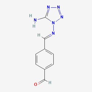 molecular formula C9H8N6O B1656291 4-[(E)-(5-aminotetrazol-1-yl)iminomethyl]benzaldehyde CAS No. 5203-33-8