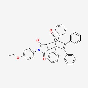 molecular formula C41H31NO4 B1656295 4-(4-Ethoxyphenyl)-1,7,8,9-tetraphenyl-4-azatricyclo[5.2.1.02,6]dec-8-ene-3,5,10-trione CAS No. 5209-25-6