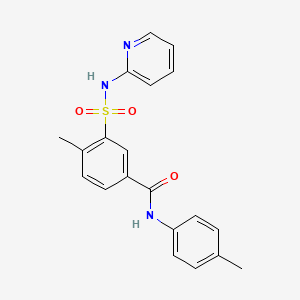 molecular formula C20H19N3O3S B1656298 4-methyl-N-(4-methylphenyl)-3-(pyridin-2-ylsulfamoyl)benzamide CAS No. 5211-15-4