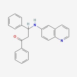 1,3-Diphenyl-3-[(quinolin-6-yl)amino]propan-1-one