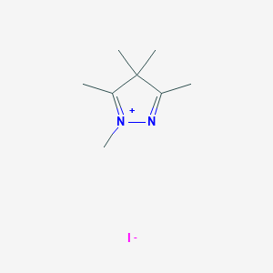 molecular formula C8H15IN2 B1656318 4H-Pyrazolium, 1,3,4,4,5-pentamethyl-, iodide CAS No. 52182-90-8
