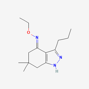 molecular formula C14H23N3O B1656326 N-ethoxy-6,6-dimethyl-3-propyl-5,7-dihydroindazol-4-amine CAS No. 5220-59-7