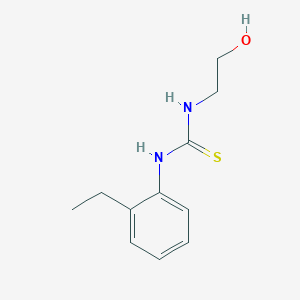 molecular formula C11H16N2OS B1656332 Thiourea, N-(2-ethylphenyl)-N'-(2-hydroxyethyl)- CAS No. 52266-57-6