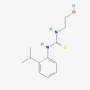 molecular formula C12H18N2OS B1656336 Thiourea, N-(2-hydroxyethyl)-N'-[2-(1-methylethyl)phenyl]- CAS No. 52266-80-5