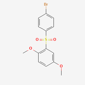 molecular formula C14H13BrO4S B1656347 2-(4-Bromobenzene-1-sulfonyl)-1,4-dimethoxybenzene CAS No. 5230-18-2