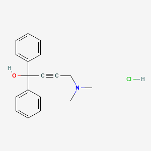 molecular formula C18H20ClNO B1656348 4-(Dimethylamino)-1,1-diphenylbut-2-yn-1-ol;hydrochloride CAS No. 5230-24-0