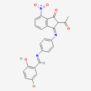molecular formula C24H16BrN3O5 B1656353 2-Acetyl-3-[4-[(5-bromo-2-hydroxyphenyl)methylideneamino]phenyl]imino-7-nitroinden-1-one CAS No. 5232-80-4